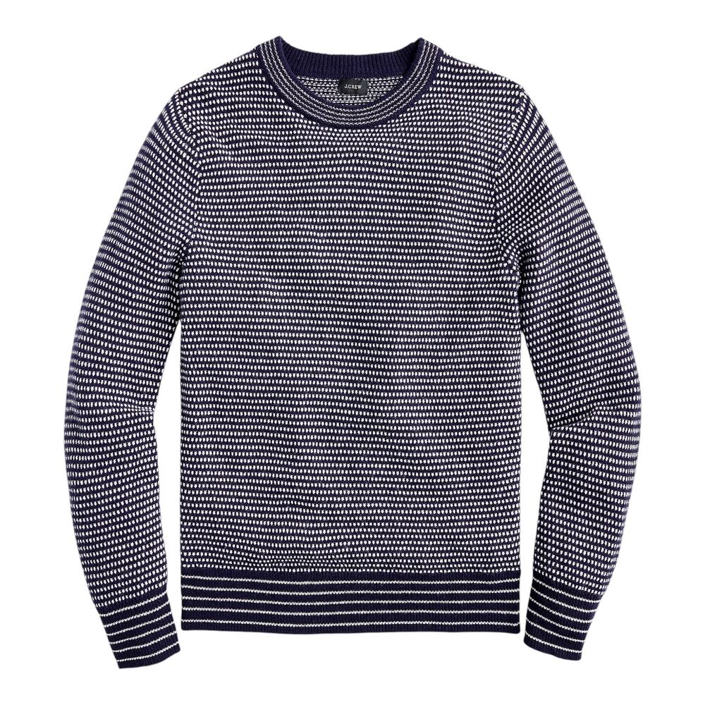 J.CREW Rugged Merino Wool Bird's-eye Sweater S